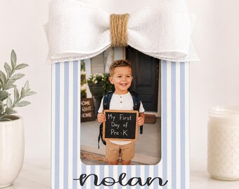 Personalized First Day of School Picture Frame, Custom Preschool Photo Frame, Pre-K Keepsake Gift, Kindergarten Frame, Back to School Gift