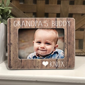 Grandpa Personalized Father’s Day Gift | Christmas Gift Grandpa | I Love My Grandpa | Grandpa Personalized Gift | 4x6 Picture Frame Custom