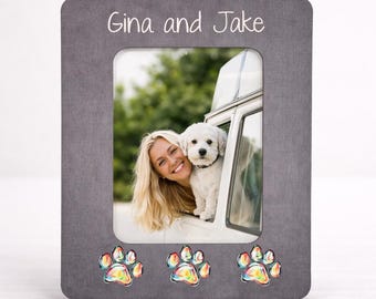 Personalized Dog Picture Frame Custom Pet Frame Dog Lover Gift Pet Memorial Frame Dog Photo Frame Personalized Pet Gift Idea