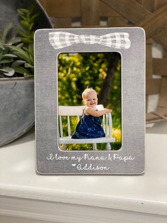 Nana and Papa  Gift | Grandparents Personalized Picture Frame | Personalized 4x6 Picture Frame From Grandchild