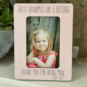 Great Grandma Gift | Picture Frame For Great Grandma | Gift From Great Grandchild | 4x6 Personalized Gift