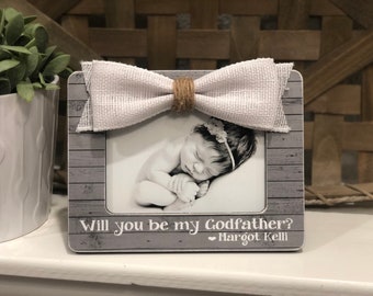 Personalized Godfather Proposal Picture Frame: Godchild Gift