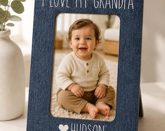 Grandpa Picture Frame Christmas Gift from Grandkids Personalized Grandfather Photo Display Keepsake Custom Memory Frame