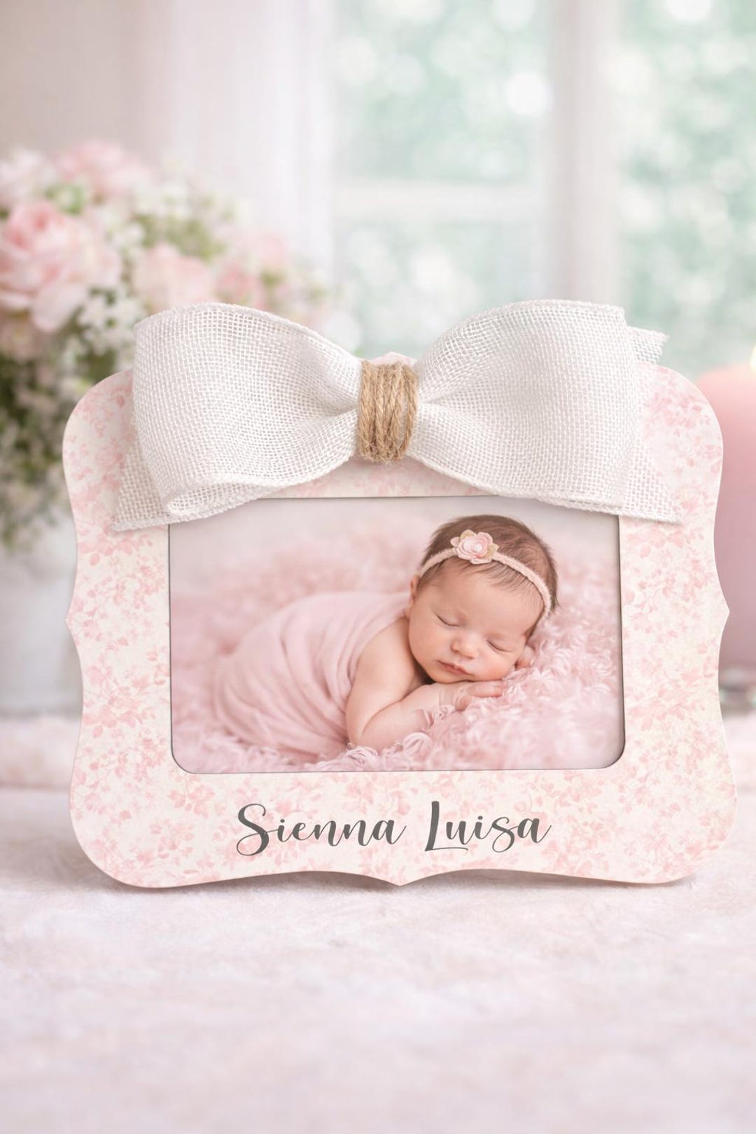 Personalized Baby Name Picture Frame Gift Idea Custom Newborn Photo ...