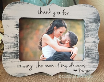 Thank You For Raising The Man Of My Dreams | Wedding Thank You Gift For Mother Of The Groom Parents Of The Groom