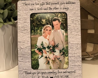 Personalized Wedding Thank You Gift For Parents Of Bride & Groom | There Are Two Gifts That Parents Give Children...