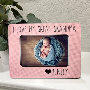 Gift For Great Grandma  Personalized Gift For Great Grandma  Gift From Grandchild  I Love My Great Grandma  4x6 Frame