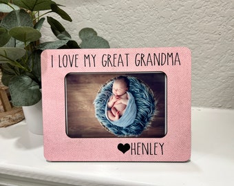 Gift For Great Grandma | Personalized Gift For Great Grandma | Gift From Grandchild | I Love My Great Grandma | 4x6 Frame