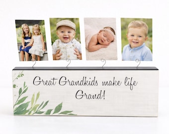 Great Grandkids Photo Frame Brag Board Gift Idea Personalized Grandchildren Picture Frame Grandma Gift Mothers Day Grandkids Display