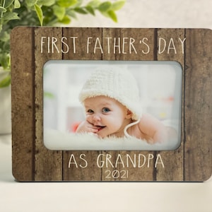 First Father’s Day as Grandpa Gift    Gift Grandpa  I Love My Grandpa  Grandpa Personalized Gift  4x6 Picture Frame