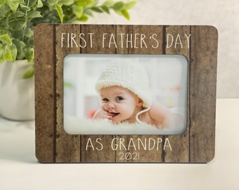 First Father’s Day as Grandpa Gift |   Gift Grandpa | I Love My Grandpa | Grandpa Personalized Gift | 4x6 Picture Frame