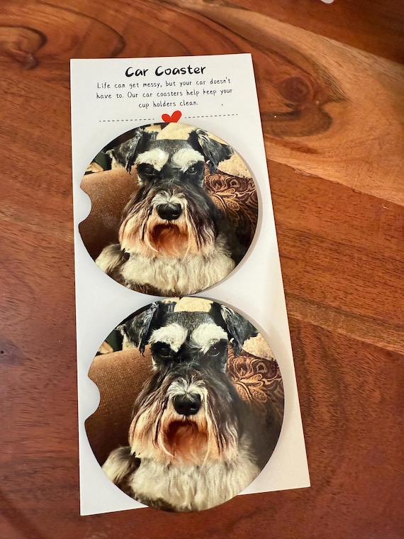 Custom Pet Photo Car Coasters: Personalized Dog & Cat Memorial Gift