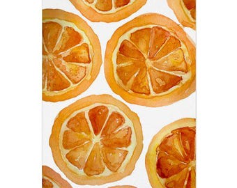 Oranges Watercolor Greeting Cards - Perfect for Greeting Card, Birthday, Thank You, and More