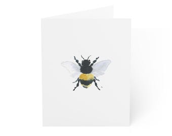 Bee Watercolor Greeting Card - Perfect for Mother's Day, Birthday, Thank You, Sympathy, and More
