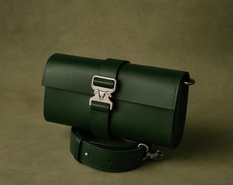 Leather Belt Bag:  Minimalist Waist Bag, Small Crossbody Fanny Pack for Women