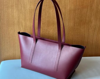Oversized Leather Shopping Bag For Women