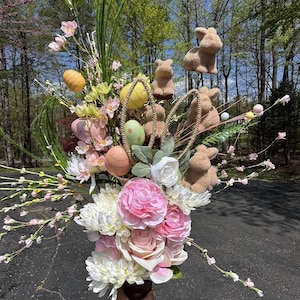 Memorial Flower Bouquet – Artificial Cemetery & Graveside Floral Arrangement | Sympathy Gift | Eternal Tribute