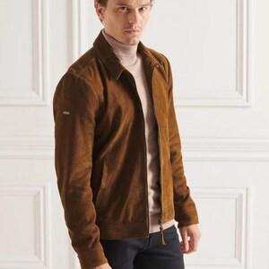 ジャケット・アウター HUMAN MADE SUEDE LEATHER JACKET Human Made Men's Suede Leather Jacket in Beige Human Made