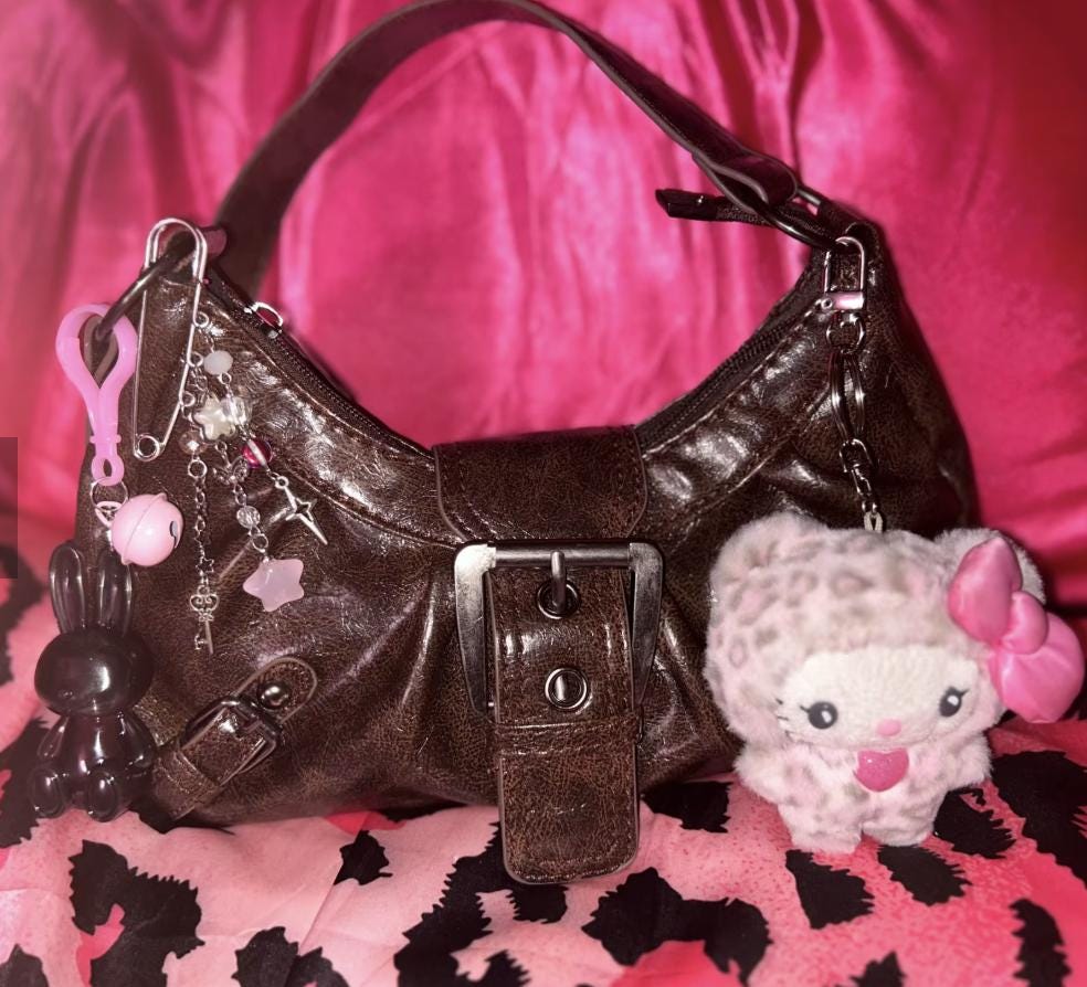 Y2k Leather Bag - Etsy