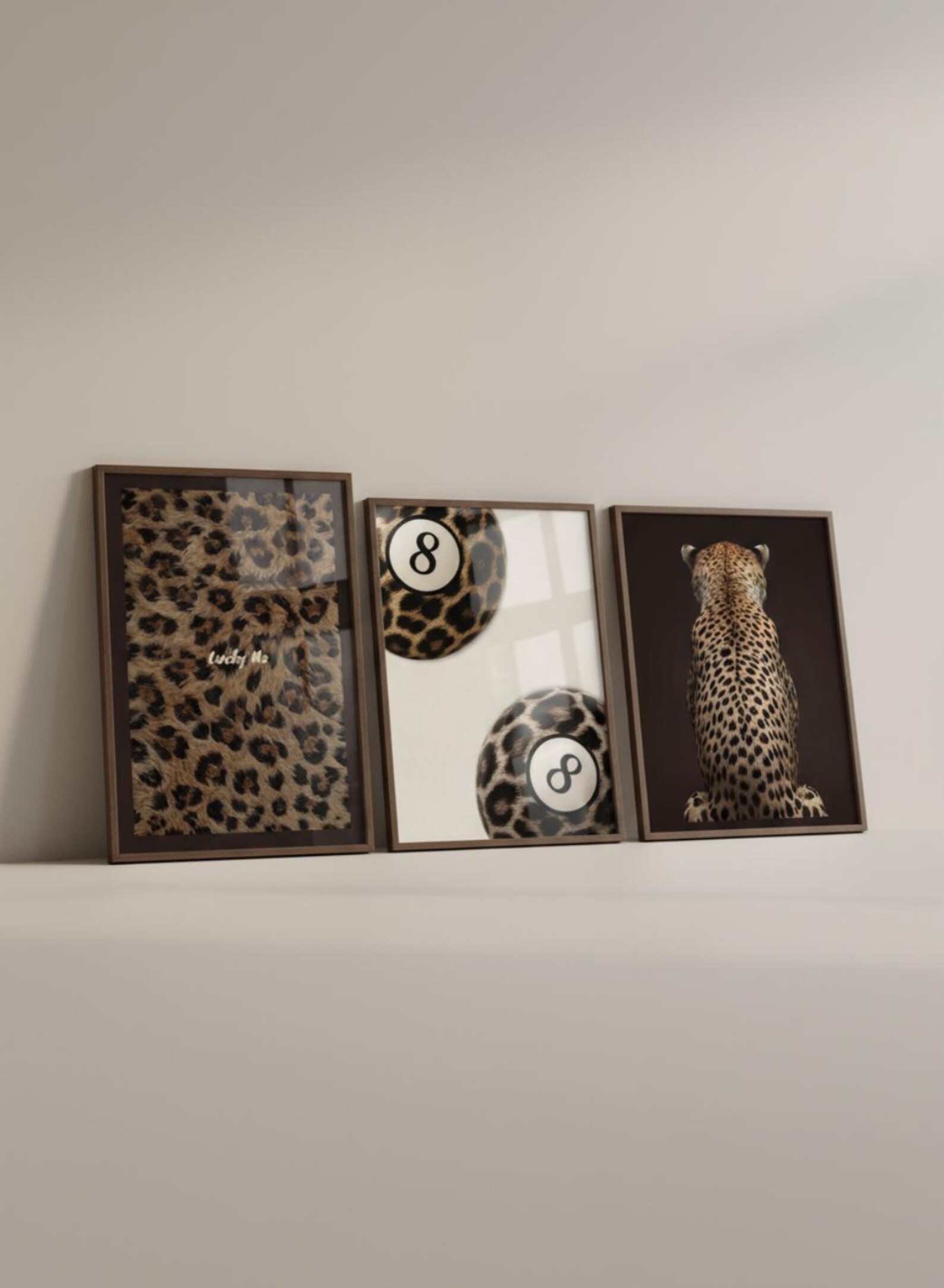 Leopard Print Wall Art Set of 3 | Cheetah Animal Printables | 8 Ball ...