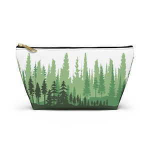 Wald Zubehör Tasche, umweltfreundliche Make-up Tasche, Reise-Organizer, Naturliebhaber Geschenk, Woodland Style Aufbewahrung