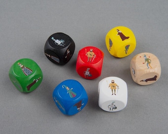 Custom Wooden Dice, Personalized D6 Wooden Dice