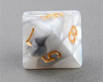 D8 Marble Dice for Board Games, Dice Games, 50pcs