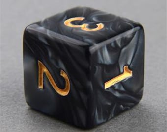 D6 Marble Dice for Board Games, Dice Games, 50pcs