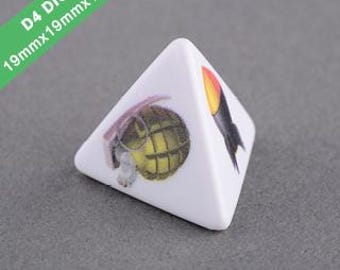 Custom D4 Polyhedral Dice, Personalized Plastic Gaming Dice