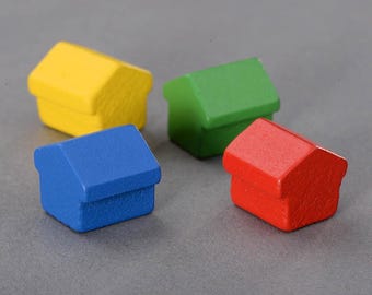 Wooden House Pawn for board games 100pcs
