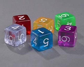 16mm Standard Number Dice for Board Games, 100pcs