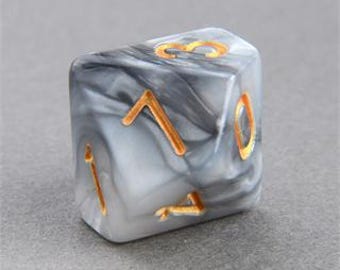 D10 Marble Dice for Board Games, Dice Games, 50pcs