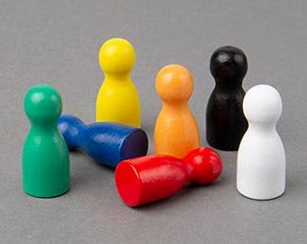 Small Headed Wooden Pawn for board games 100pcs