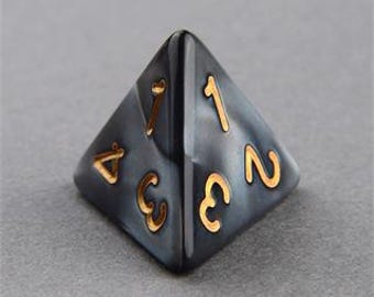 D4 Marble Dice for Board Games, Dice Games, 50pcs