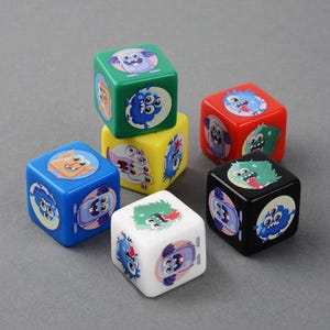 Custom Straight Edge Dice, Personalized D6 Dice