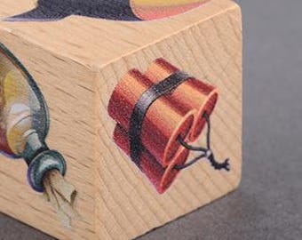 Custom Wooden Straight Corner Dice, Personalized D6 Wooden Dice Straight Corner