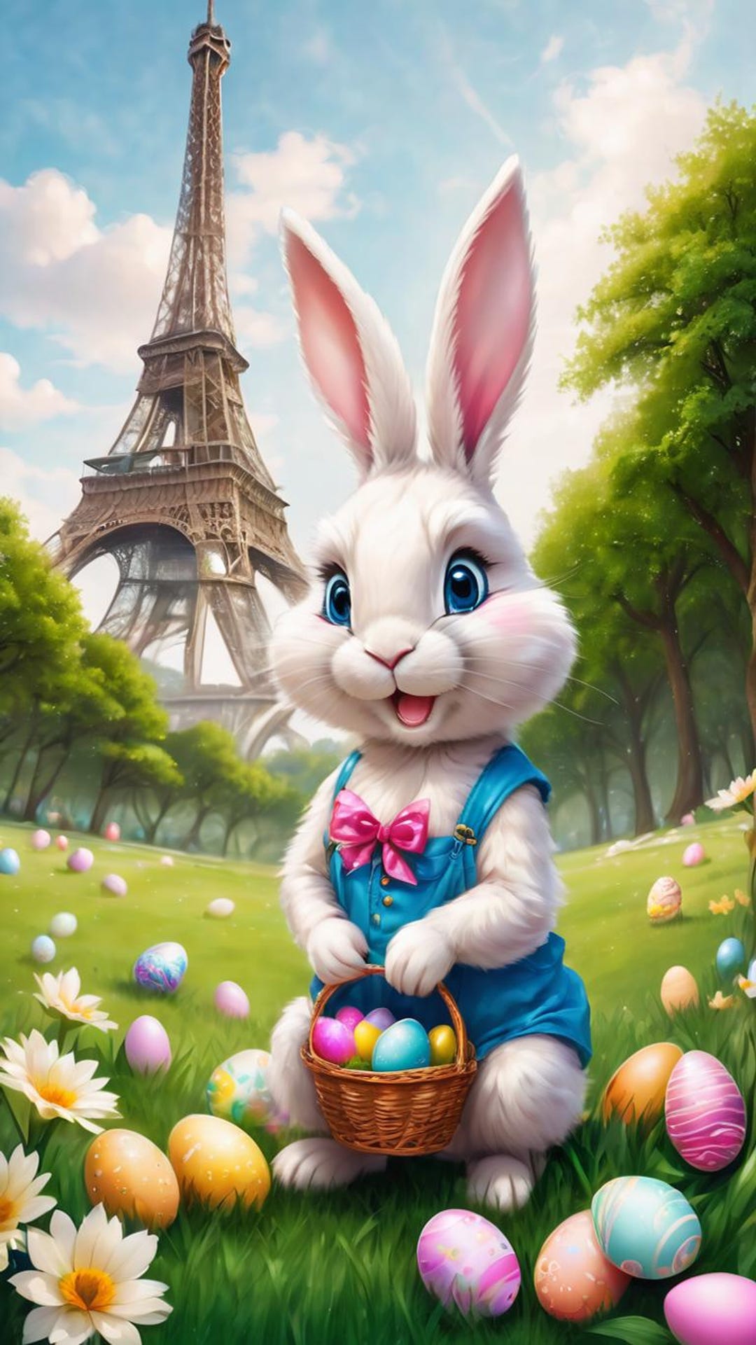 Easter Phone Wallpaper Bundle – 8 Cute Digital Backgrounds | Happy