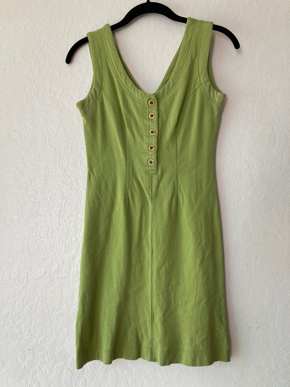 1990s Electric Lemon Lime Chartreuse Green Micro T