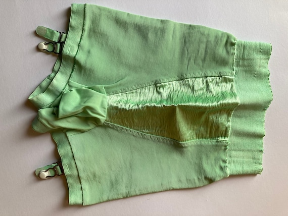 1960s Grass Green Satin Inlay Shaper Briefs