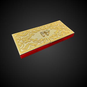 Coffret cadeau argent Shagun rouge et or | Coffret cadeau festif en espèces pour mariage | Porte-monnaie indien fait main | Boîte enveloppe cadeau traditionnelle