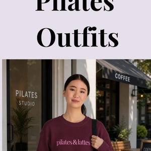 Pilates Sweatshirt Woman Workout Crewneck Fitness Apparel Studio Exercise Pullover Casual Athletic Top Coffee Lover Gift Sister Birthday bild 20