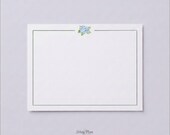 Blue Hydrangea Card Blank Design Floral Stationery Printable Download Digital Greeting Thank You Note Writing Letter Botanical Elegant