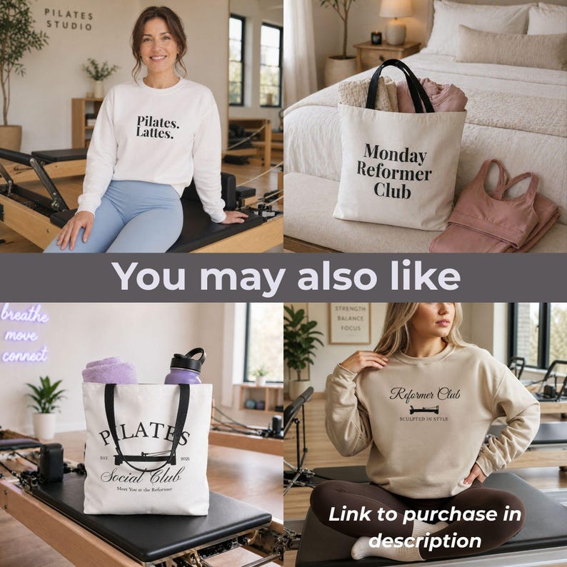 Pilates Sweatshirt Woman Workout Crewneck Fitness Apparel Studio Exercise Pullover Casual Athletic Top Coffee Lover Gift Sister Birthday bild 18