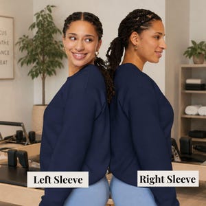 Studio Exercise Pullover Casual Athletic Top Pilates Sweatshirt Woman Workout Crewneck Embroidered Fitness Apparel Essential Comfortable Daily Wear Coffee Lover Gift Best Friend Birthday Present Pilates Enthusiast Merch Lifestyle Apparel