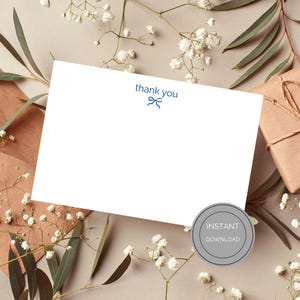Cartes de remerciement Bow pour l'obtention du diplôme Merci pour le cadeau de mariage Carte de correspondance vierge pour cadeau d'anniversaire Carte de voeux pour cadeau de mariée Carte de remerciement