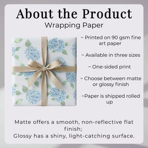 Personalized Wrapping Paper Monogram Birthday Gift Wrap Elegant Baby Shower Wrap Paper Neutral Gender Custom Gift Wrap Blue Coastal Stripe image 5