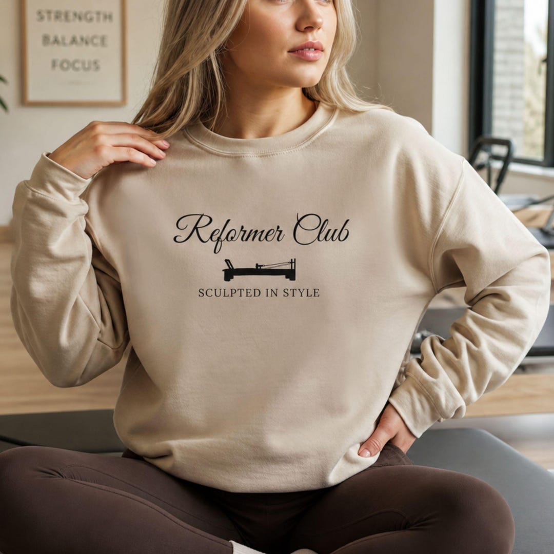 Pilates Pullover Sweatshirt Woman Apparel Present Fitness Merch Pilates ...