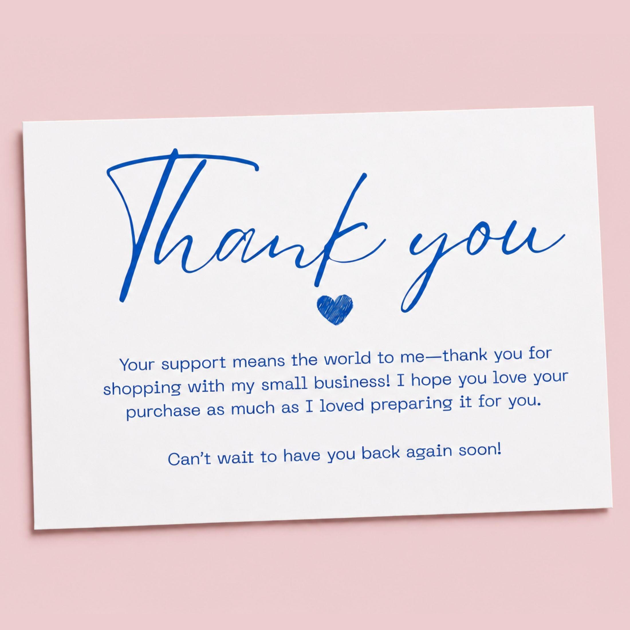 Thank you for your purchase cards - Etsy 日本