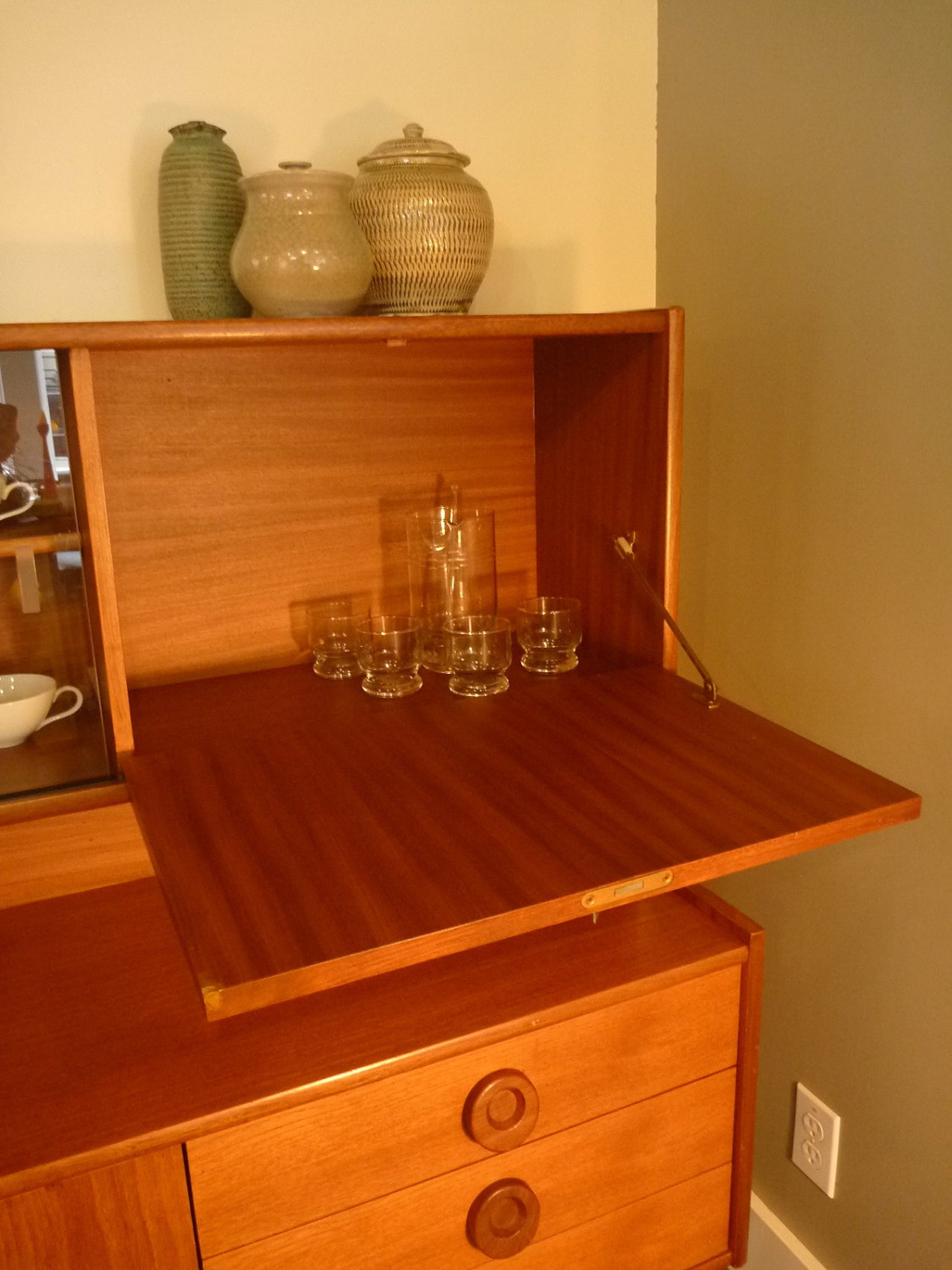 Mid Century Teak Hutch Etsy