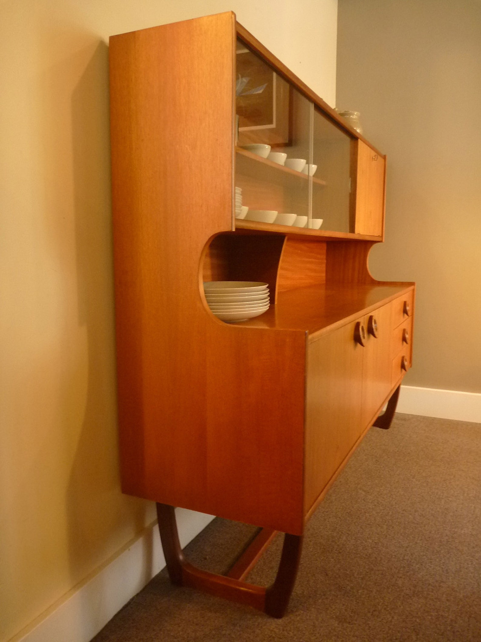 Mid Century Teak Hutch Etsy